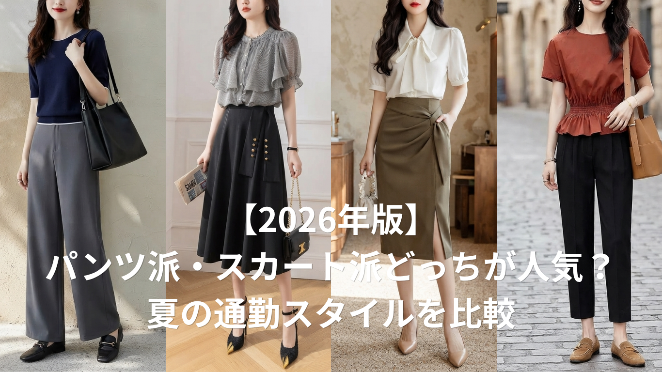 【2026年版】パンツ派・スカート派どっちが人気？夏の通勤スタイルを比較