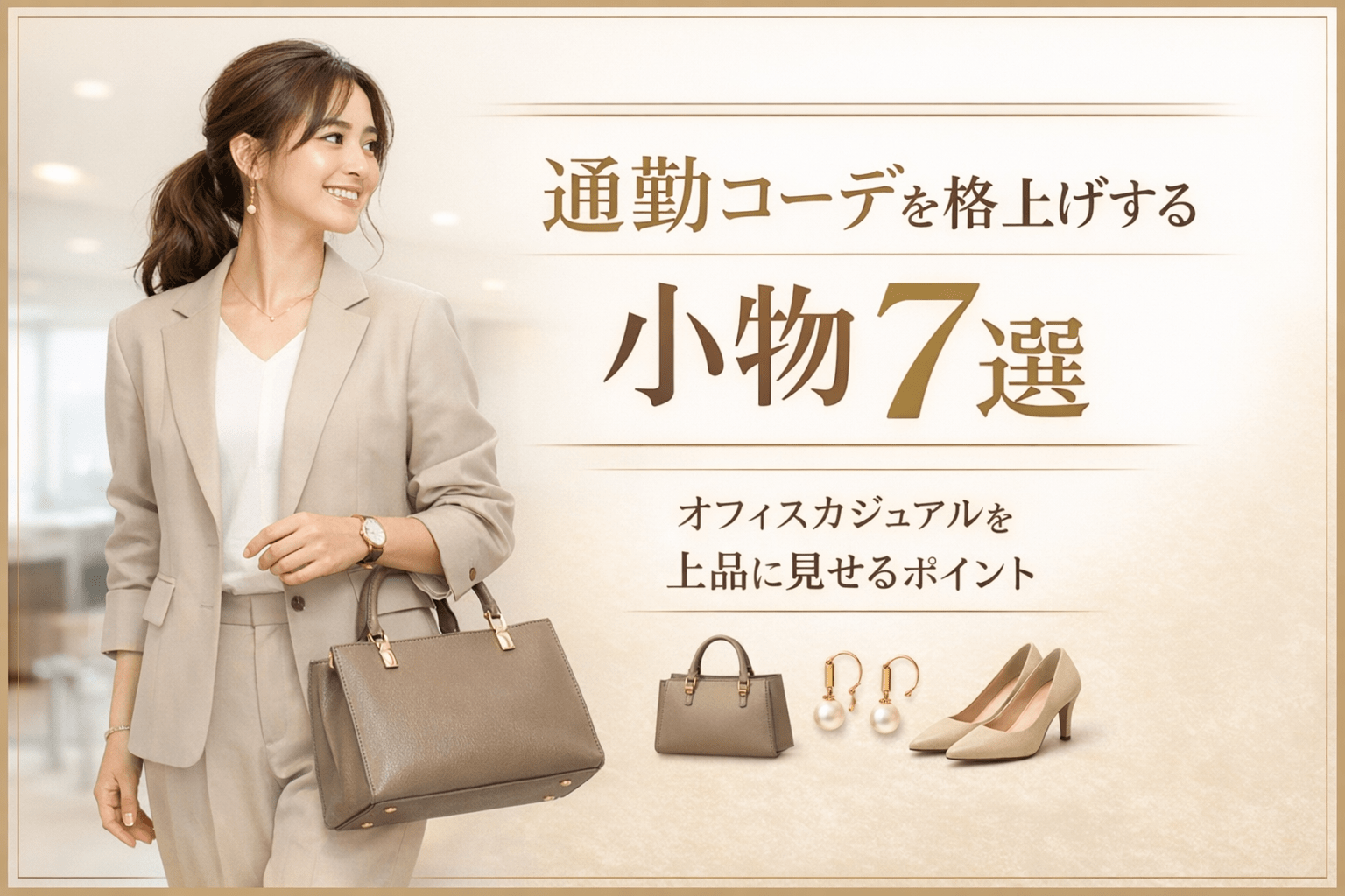通勤コーデを格上げする小物7選｜オフィスカジュアルを上品に見せるポイント - Millennial Generation