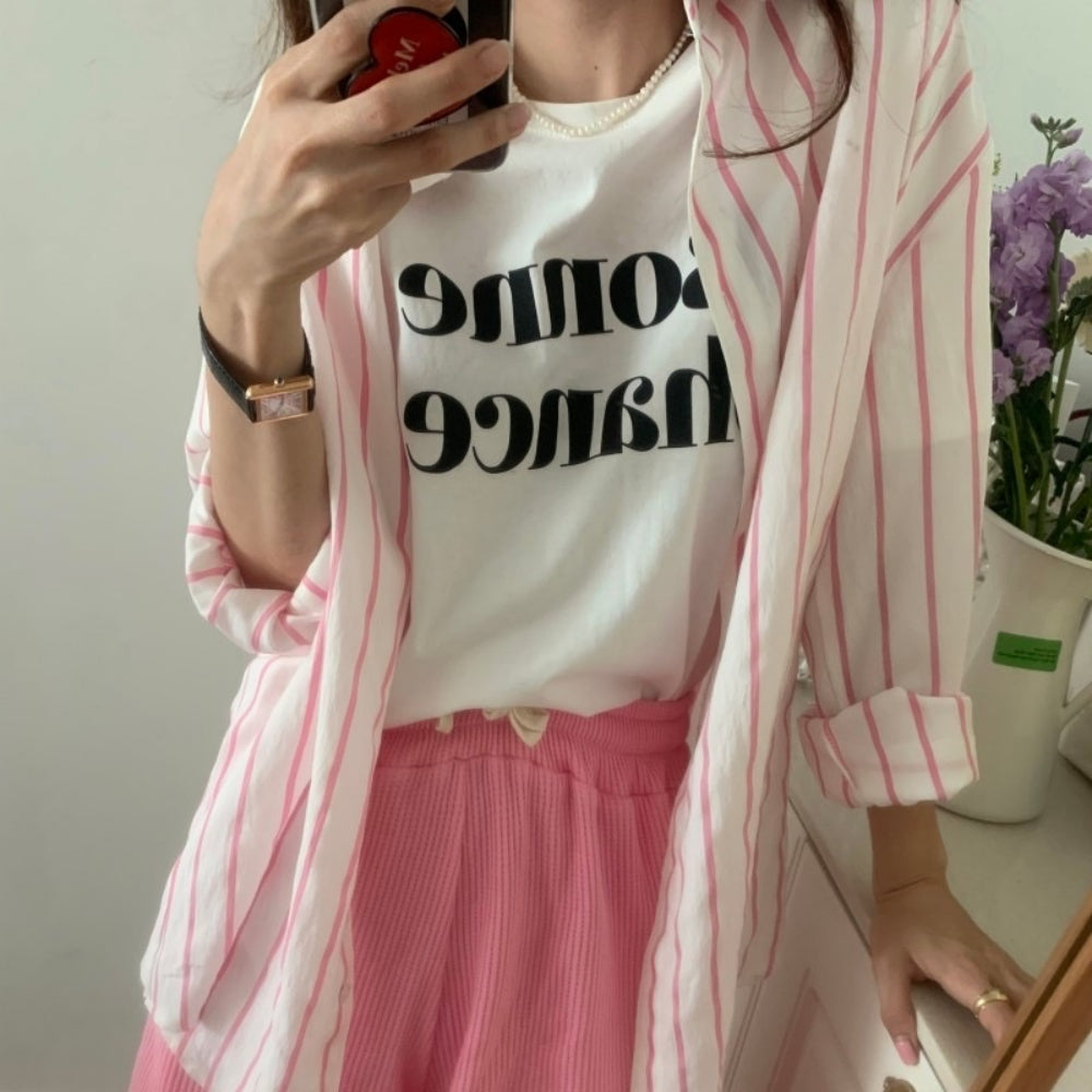 レタードプリントＴシャツ