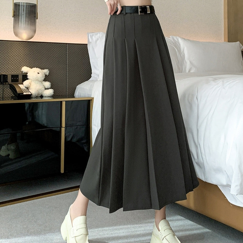 プリーツロングスカート