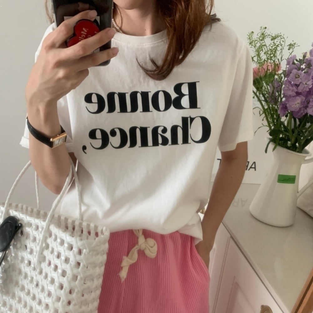 レタードプリントＴシャツ