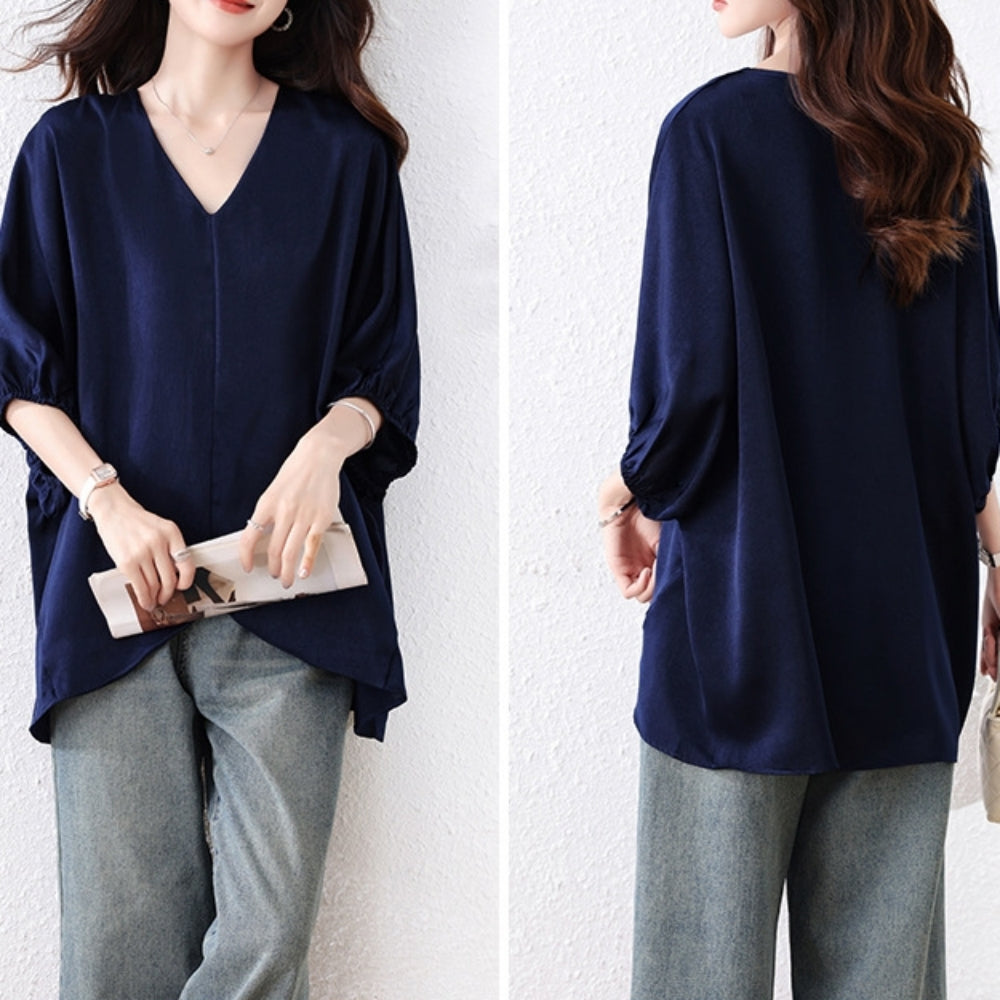 Vネックドルマントップス