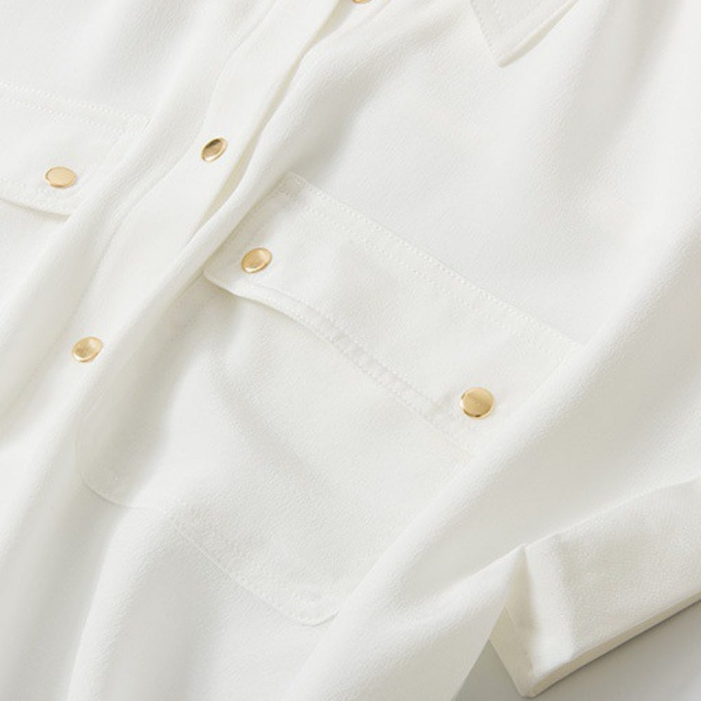 ゴールドスナップレギュラーカラーシャツ