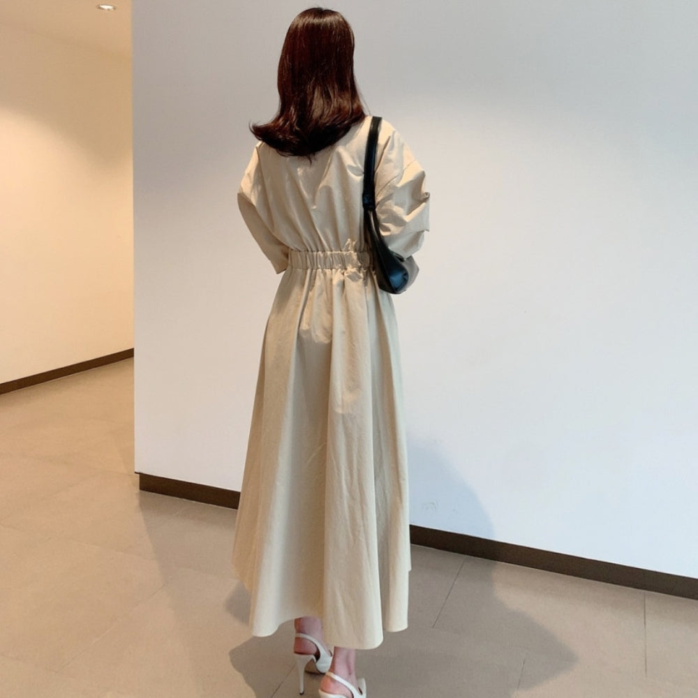 ウエストシェイプシャツワンピース