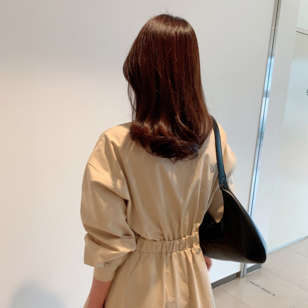 ウエストシェイプシャツワンピース