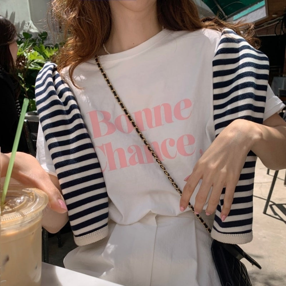 レタードプリントＴシャツ