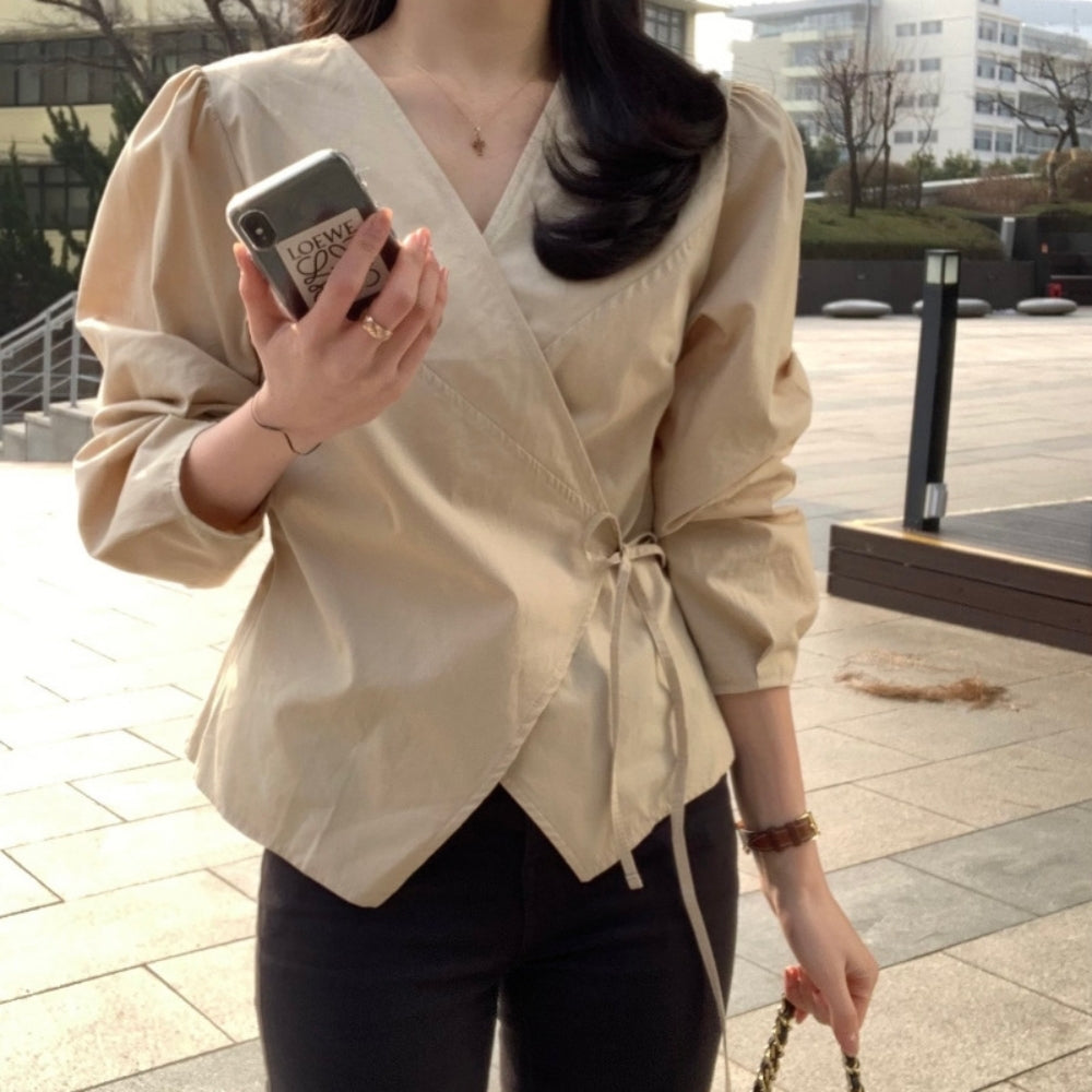 ナローリボンカシュクールブラウス