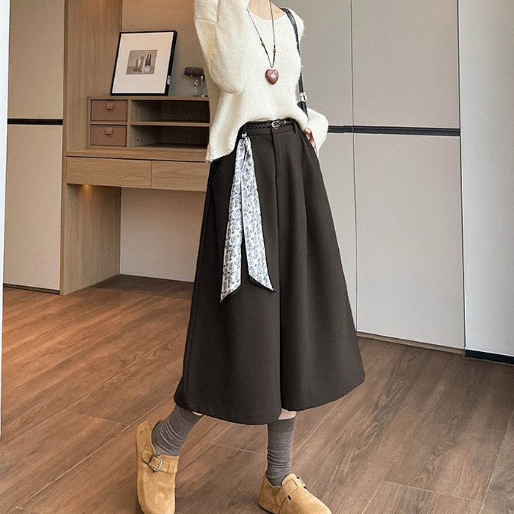 ウエストシャーリングウールパンツ