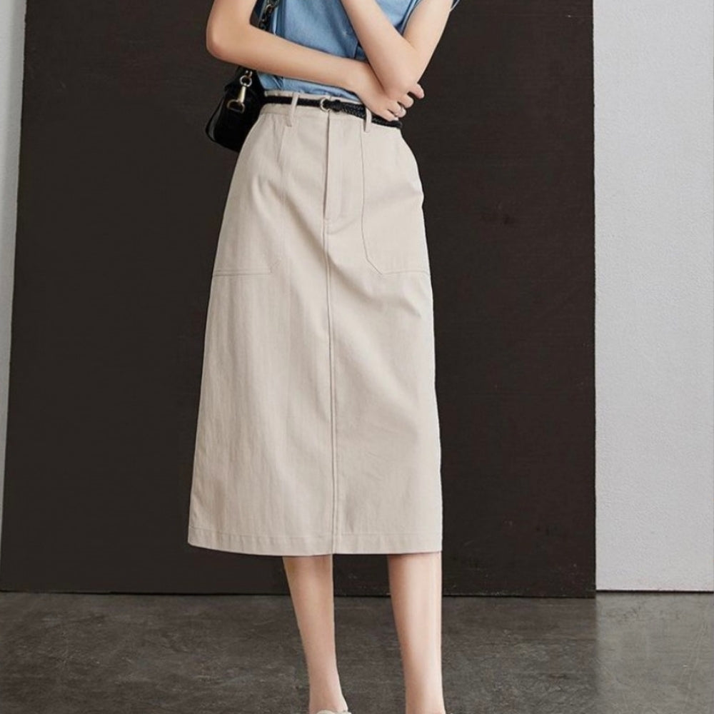 ベーシックミドル丈スカート｜オフィスカジュアル レディース 通販【ミレジェネ】