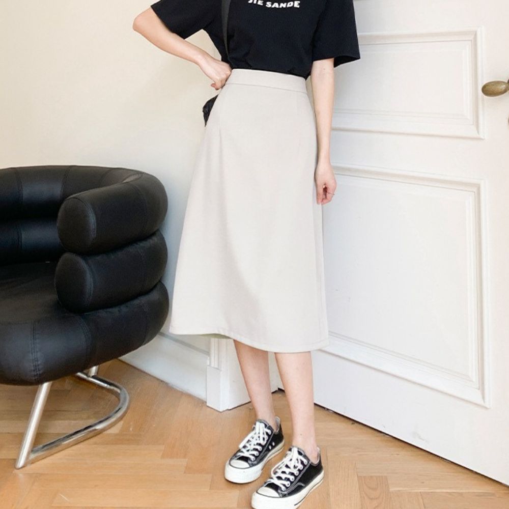 バックスリットＡラインスカート