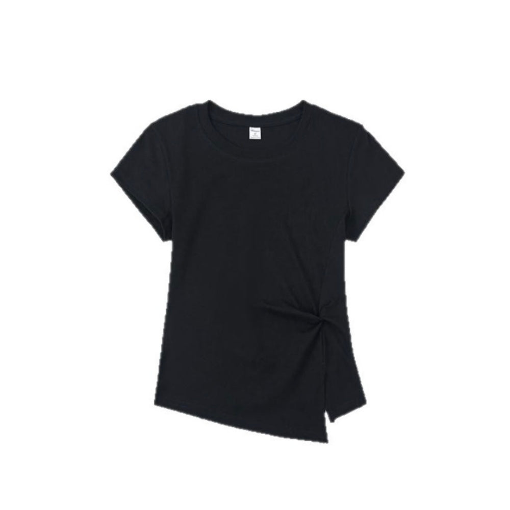 サイドねじりコットンTシャツ