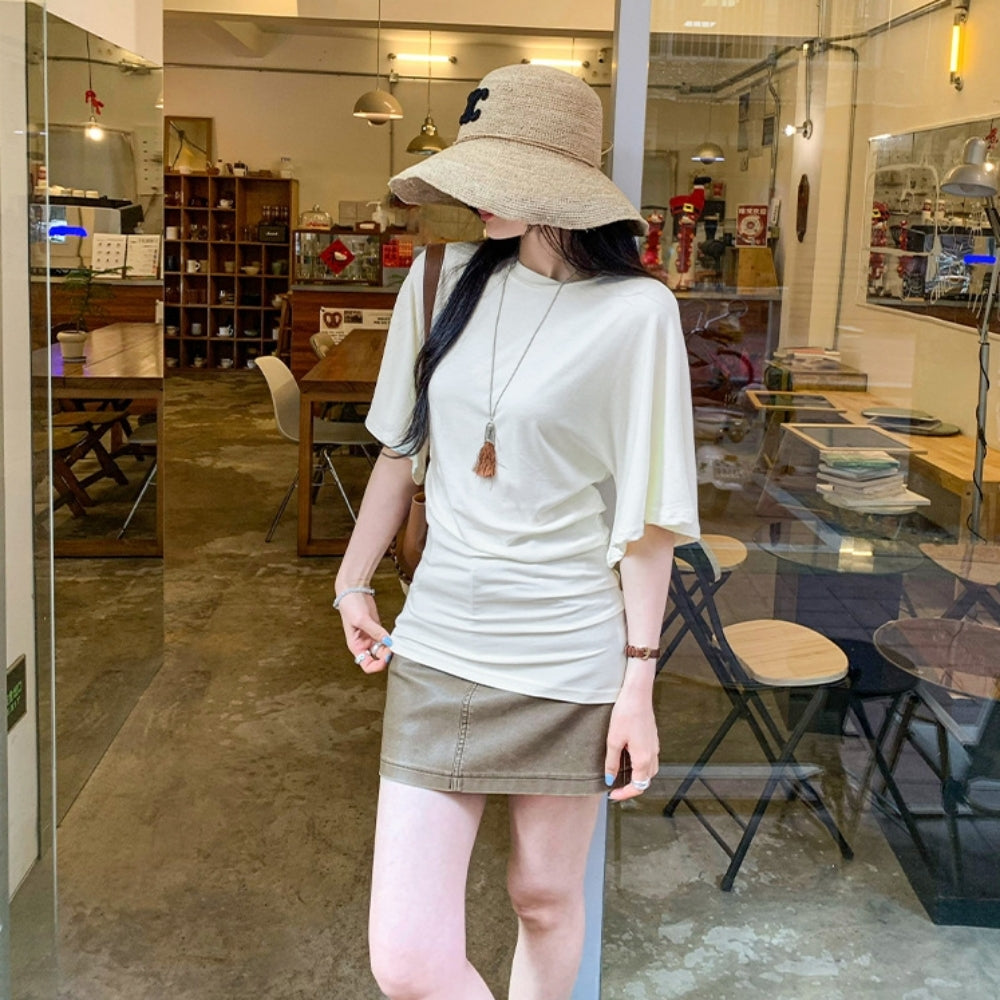 ウエストシェイプワイドスリーブTシャツ