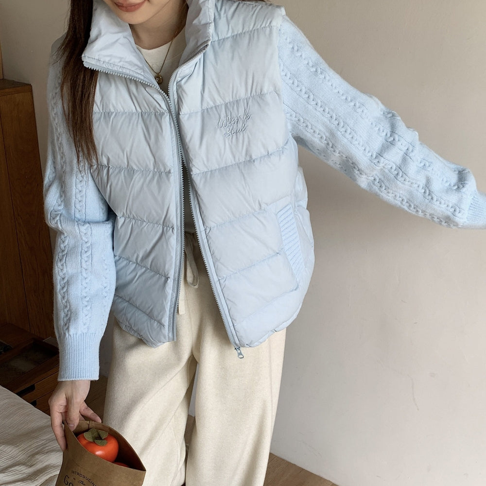 ニットスリーブパフジャケット