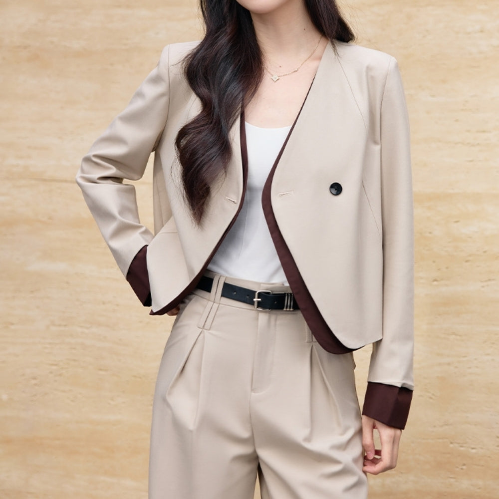 バイカラーJKワイドパンツセットアップ