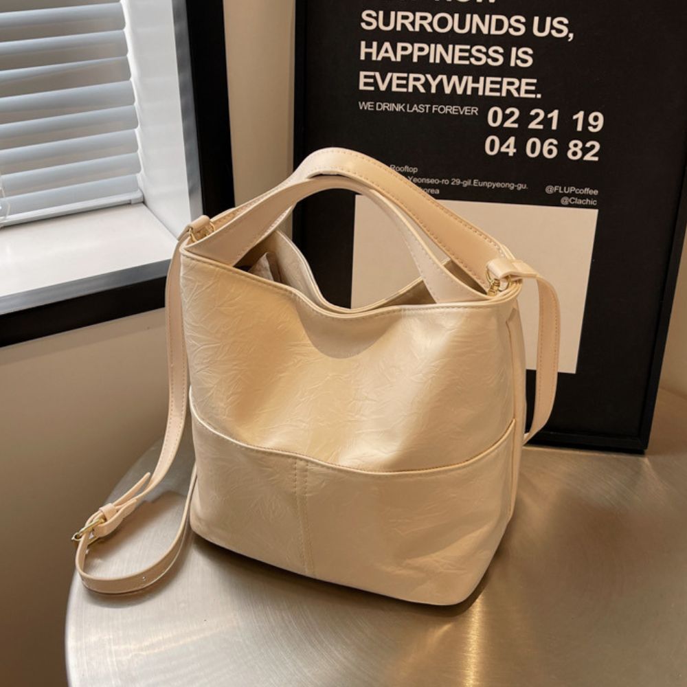 かじ　外ポケットバック 合皮製外ポケット付き2wayトートバッグ｜オフィスカジュアル