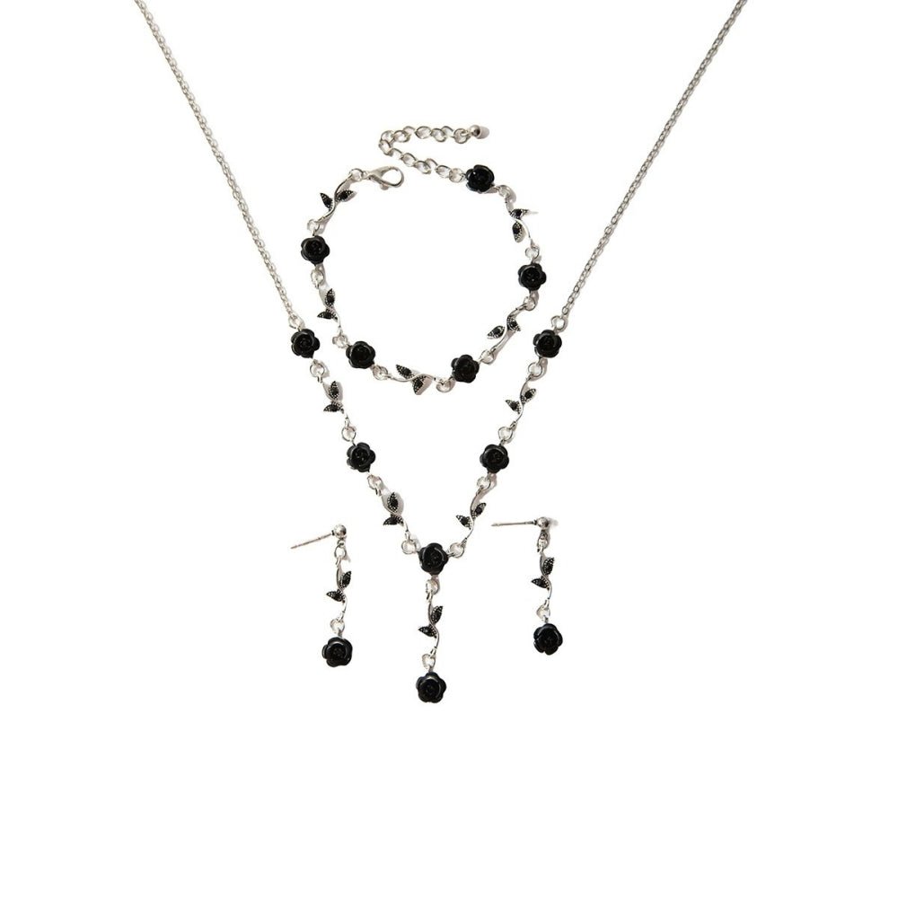 ローズモチーフアクセサリー3点セット｜オフィスカジュアル レディース 通販【ミレジェネ】