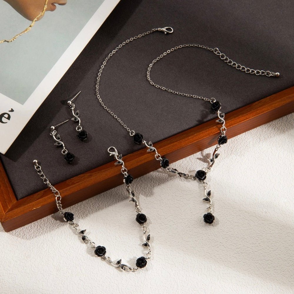 ローズモチーフアクセサリー3点セット｜オフィスカジュアル レディース 通販【ミレジェネ】