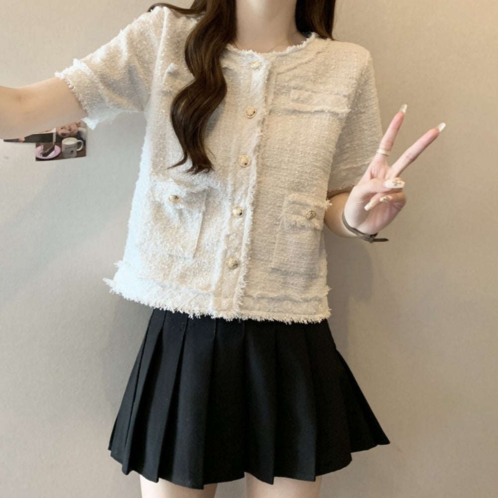 半袖ツイードジャケット