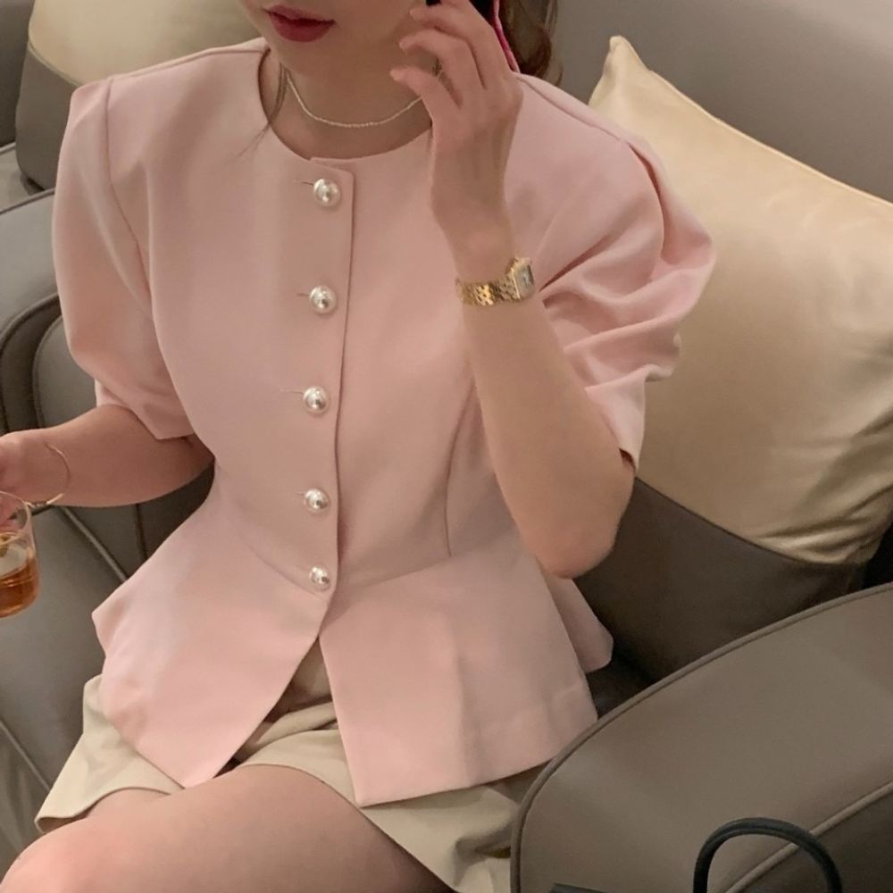 半袖ペプラムジャケット