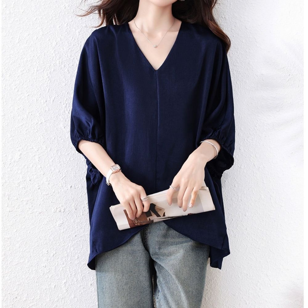 Vネックドルマントップス