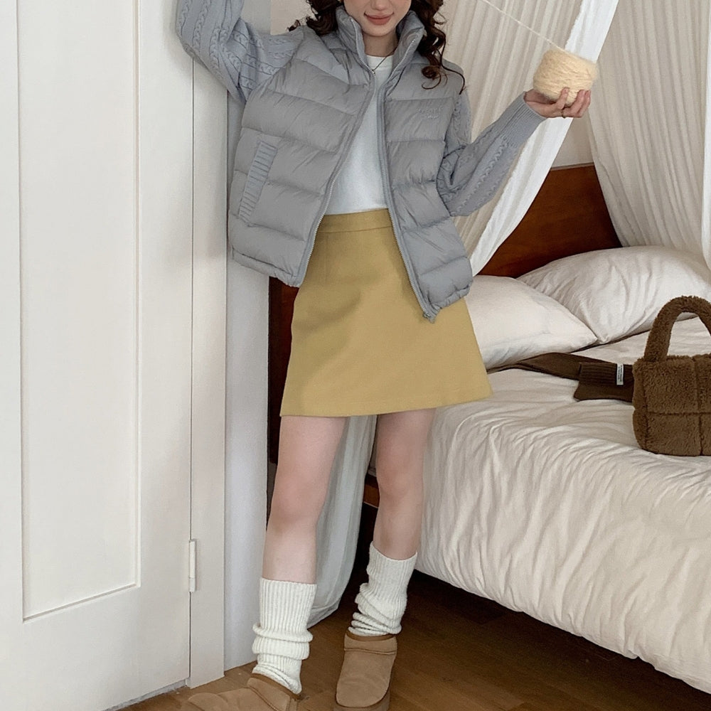 ニットスリーブパフジャケット