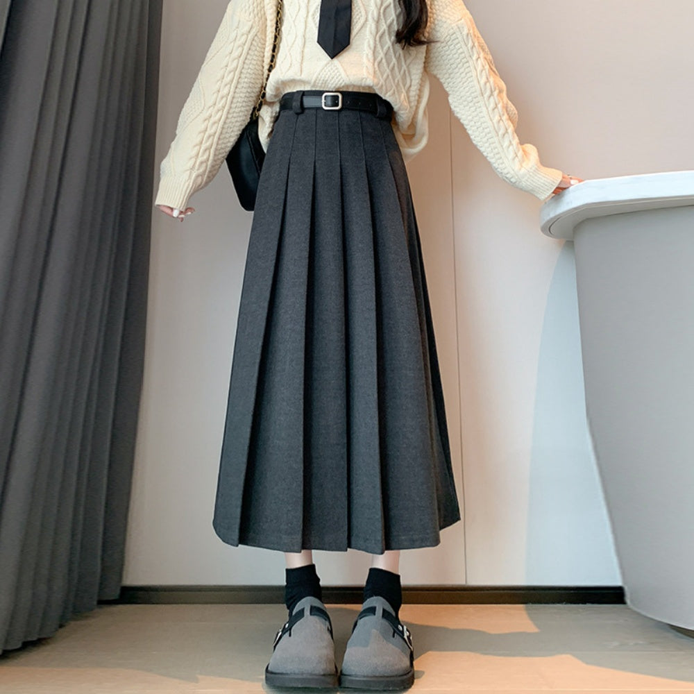 ミモレ丈プリーツスカート