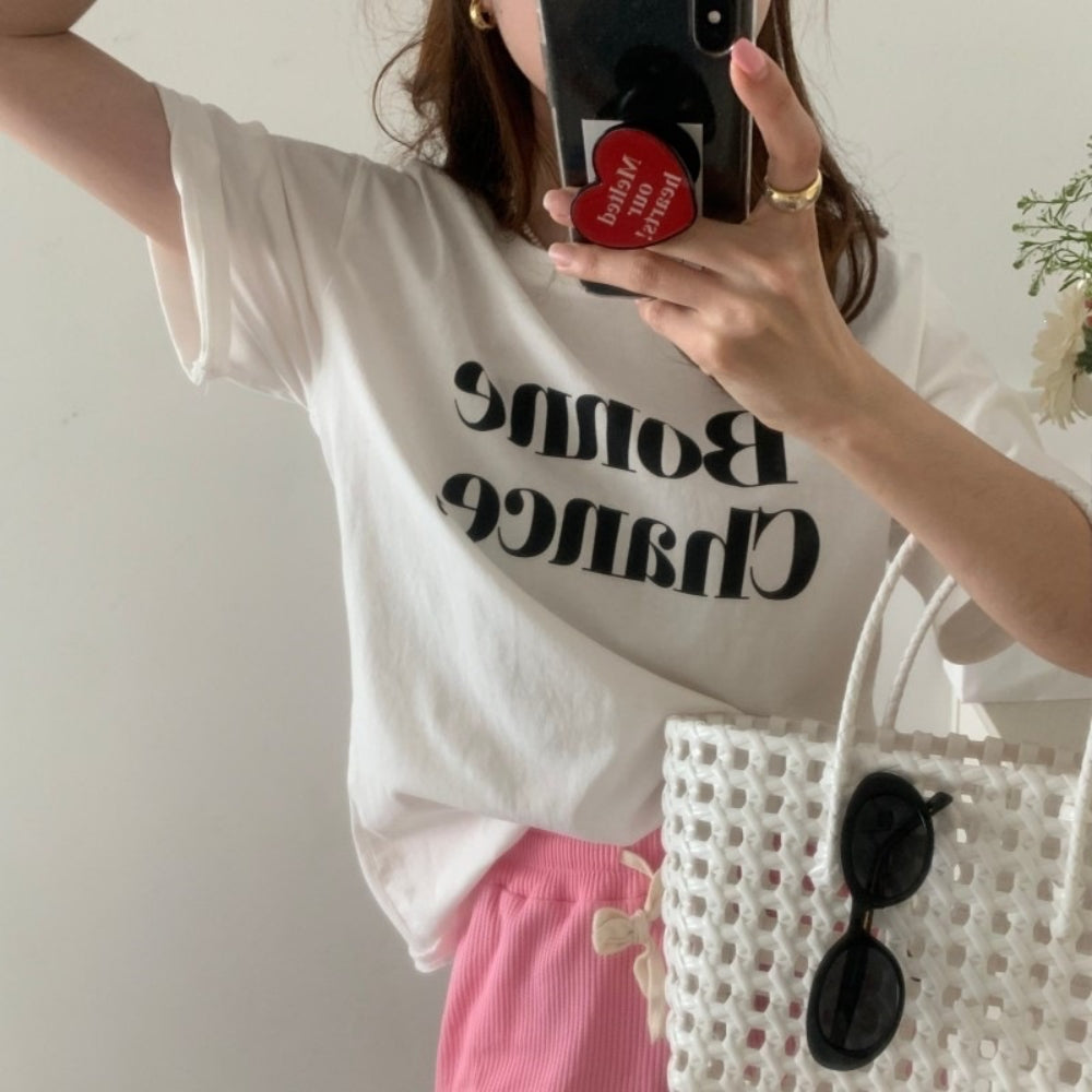 レタードプリントＴシャツ
