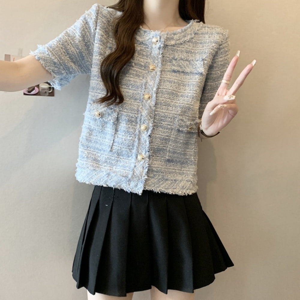 半袖ツイードジャケット