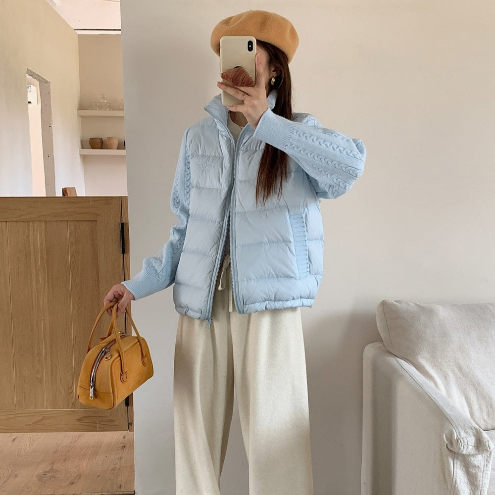ニットスリーブパフジャケット