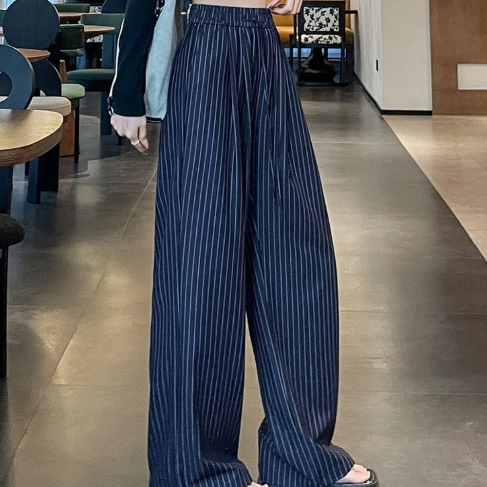 ピンストライプワイドパンツ