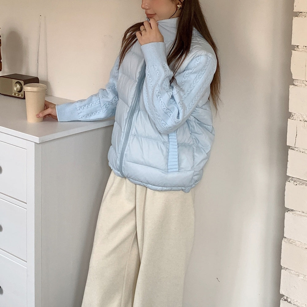 ニットスリーブパフジャケット