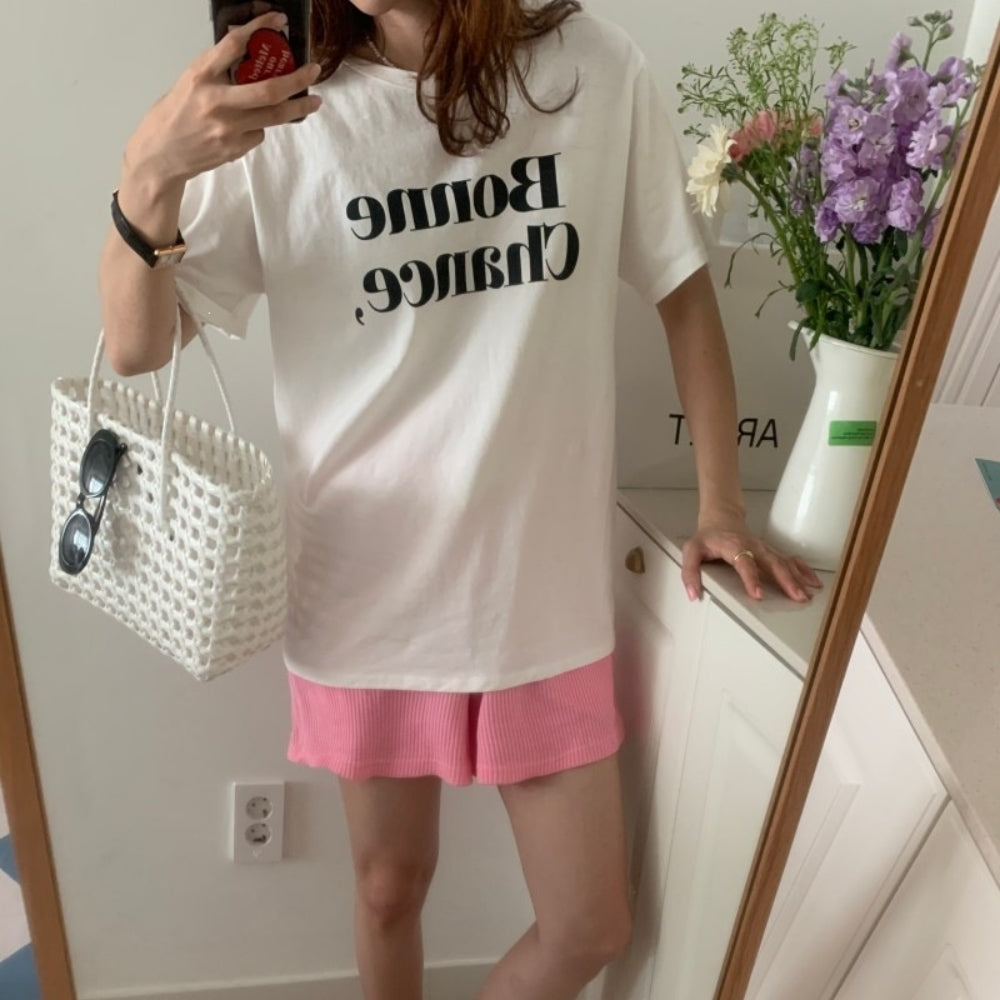 レタードプリントＴシャツ