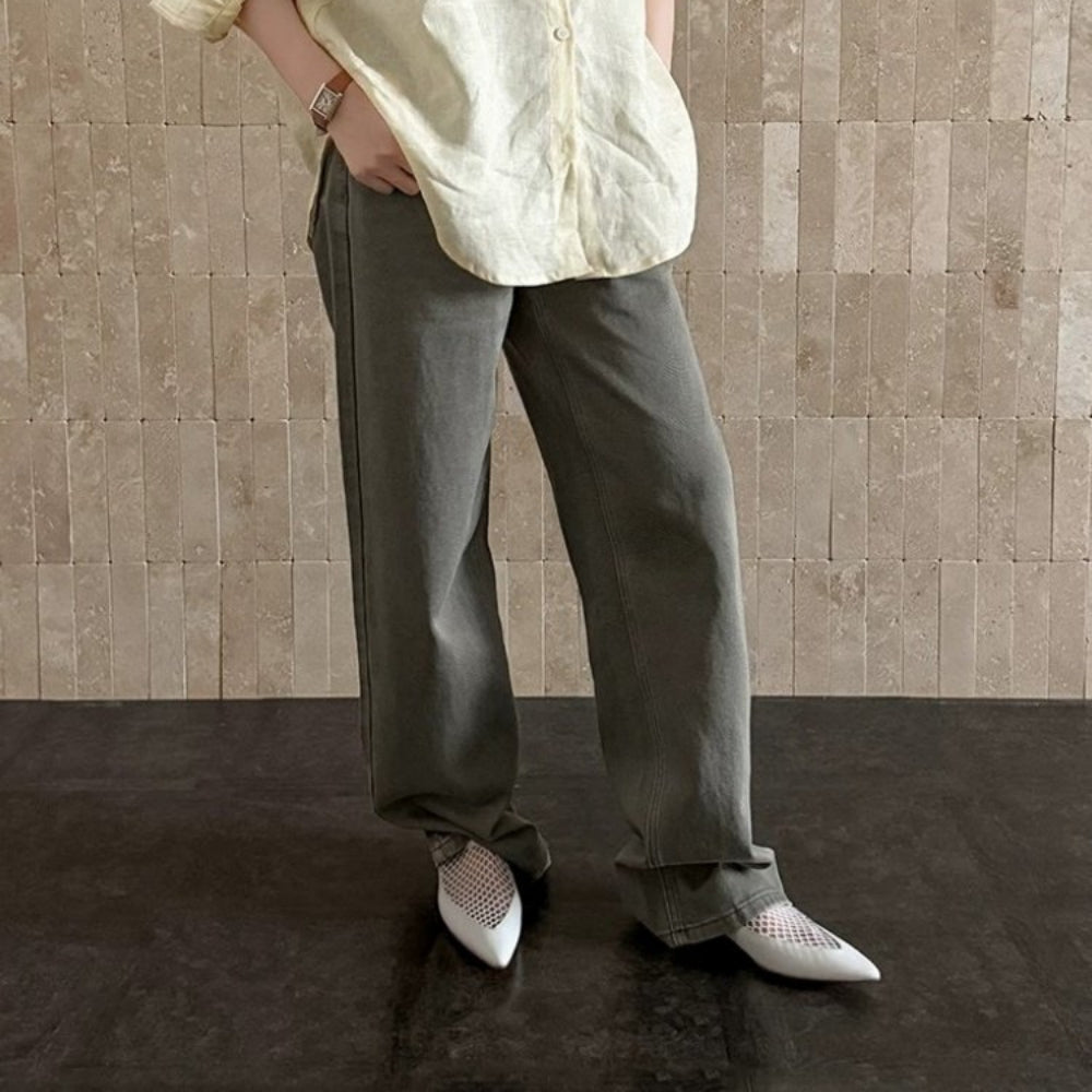 メッシュアッパーポインテッドシューズ