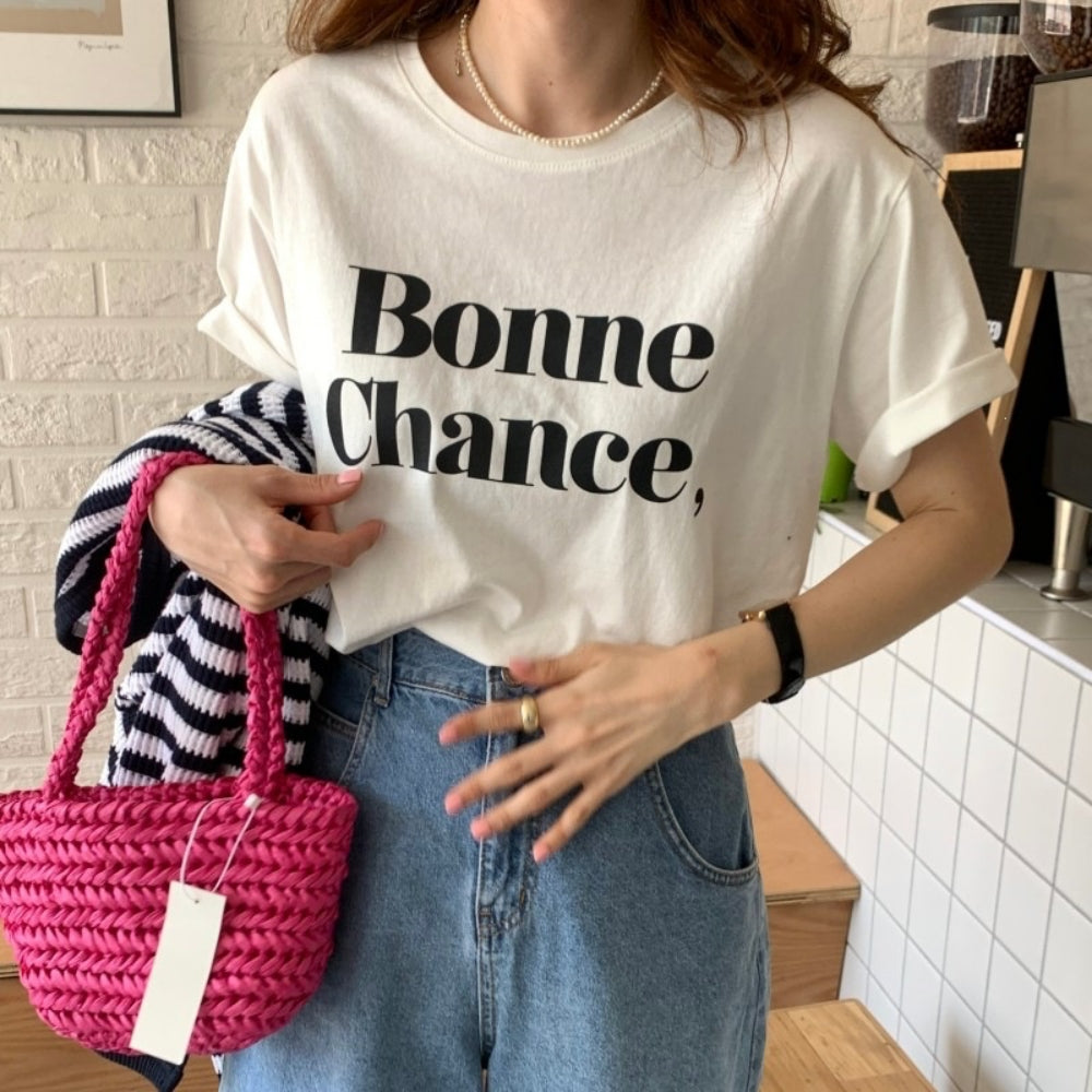 レタードプリントＴシャツ