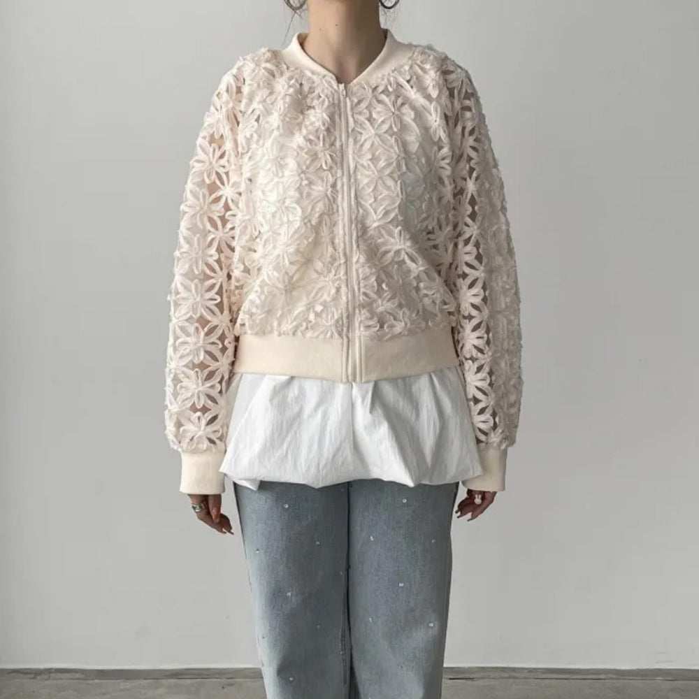レース刺繍シアージャケット