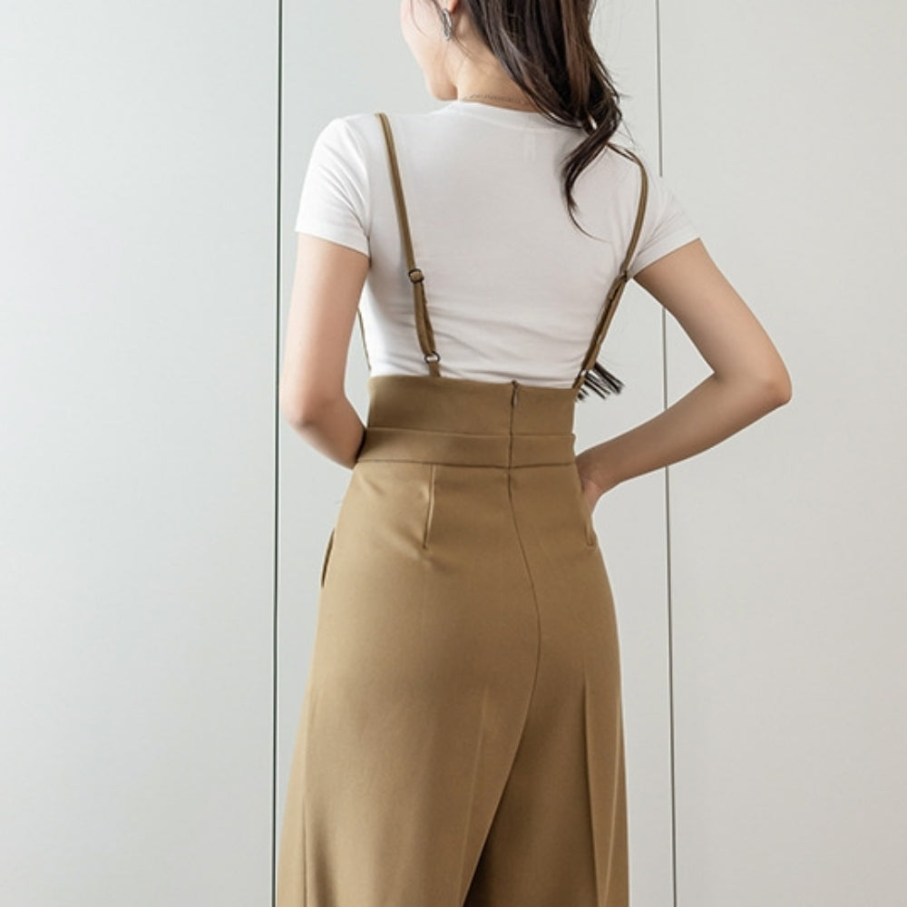 ハイウエストキャミサロペットパンツ
