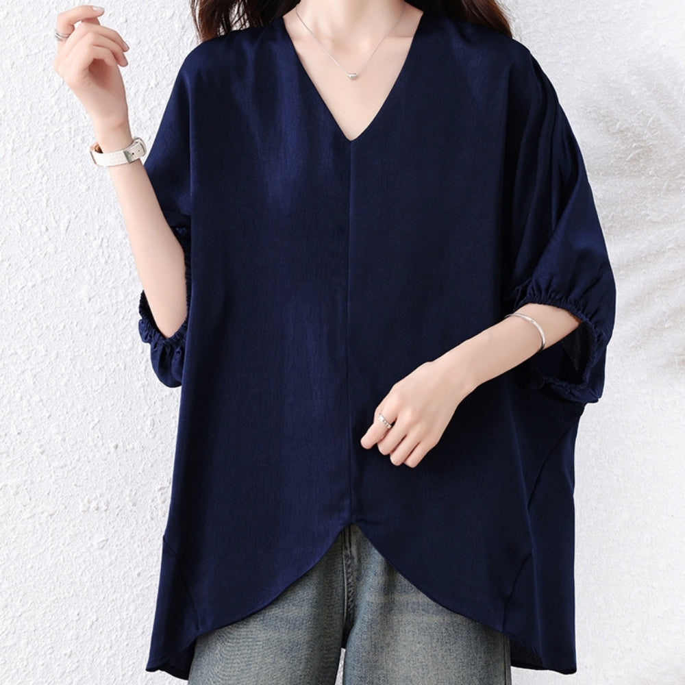 Vネックドルマントップス