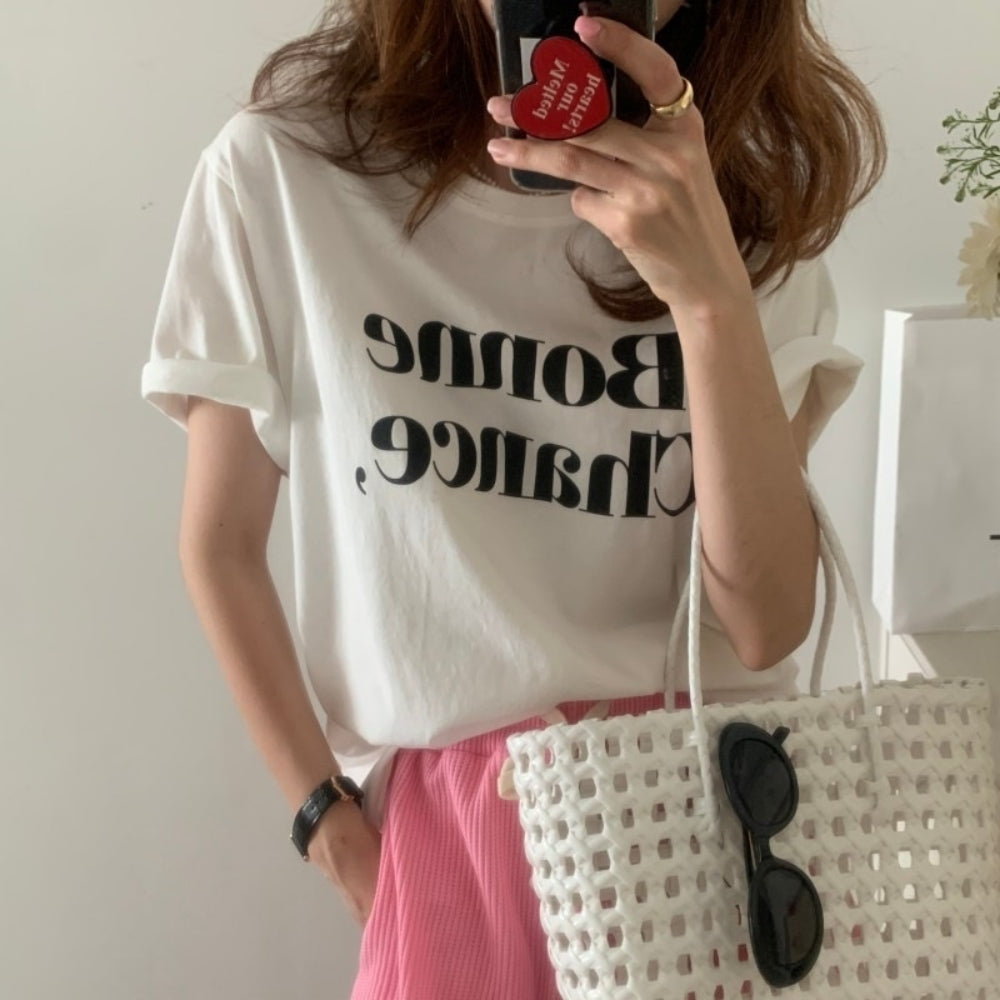 レタードプリントＴシャツ