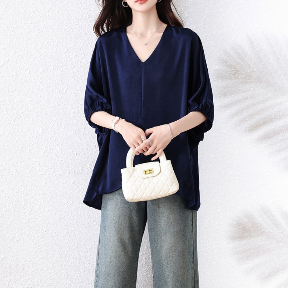 Vネックドルマントップス