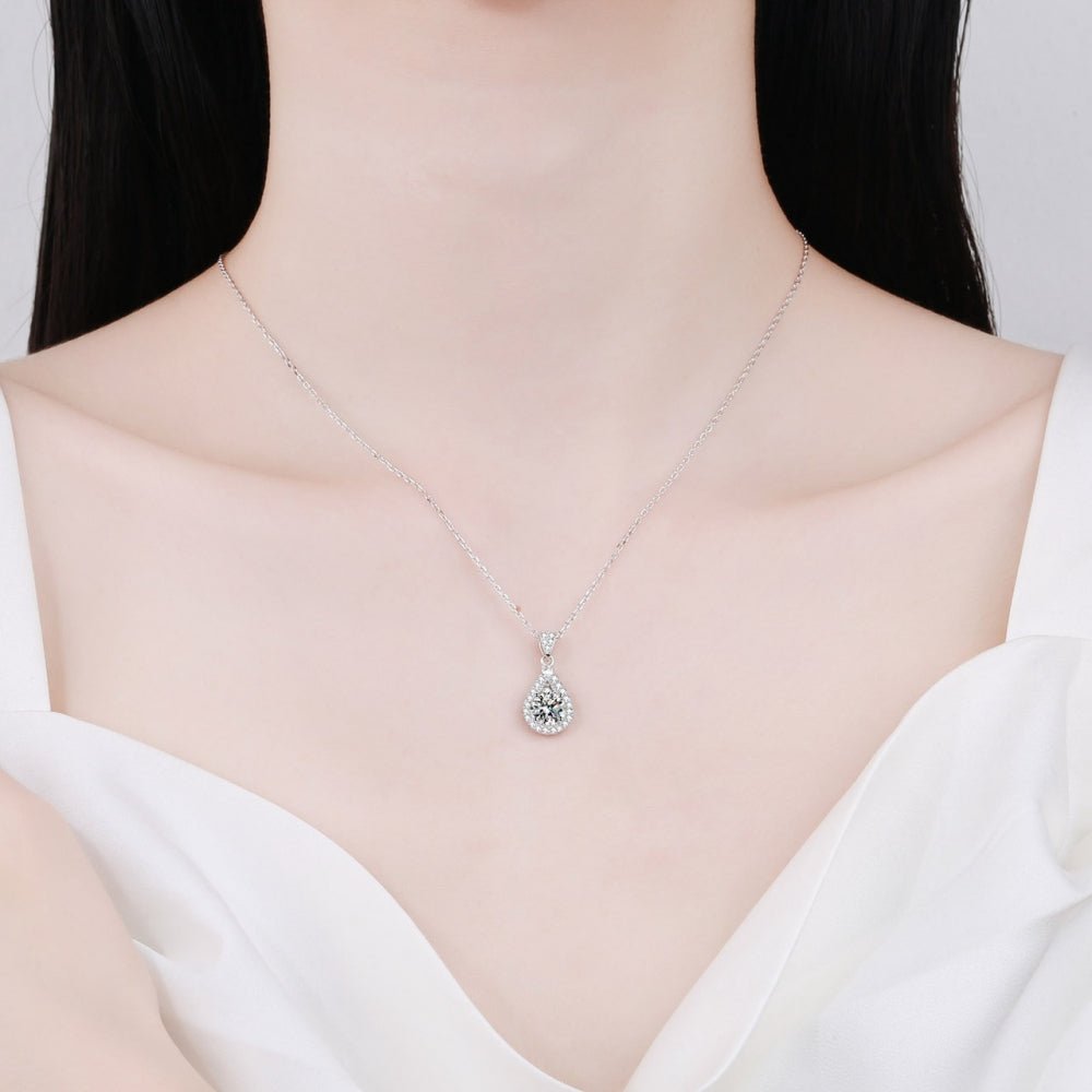 シルバー925モアサナイトドロップネックレス｜オフィスカジュアル レディース 通販【ミレジェネ】