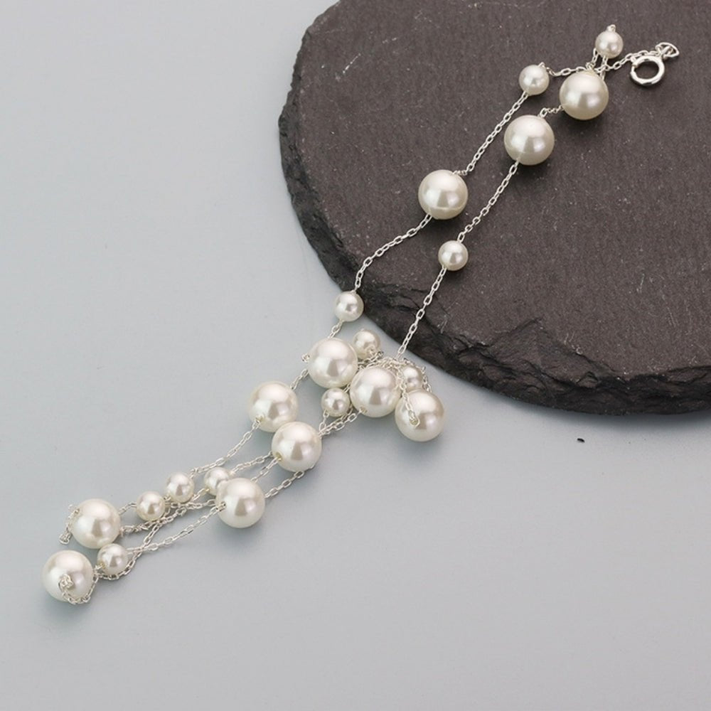 シルバー925ステーションパールネックレス｜オフィスカジュアル レディース 通販【ミレジェネ】