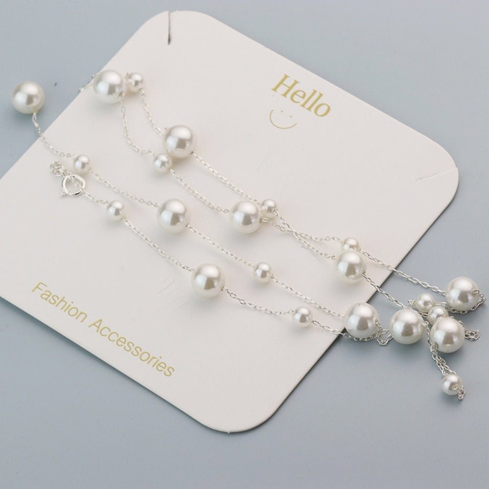 シルバー925ステーションパールネックレス｜オフィスカジュアル レディース 通販【ミレジェネ】