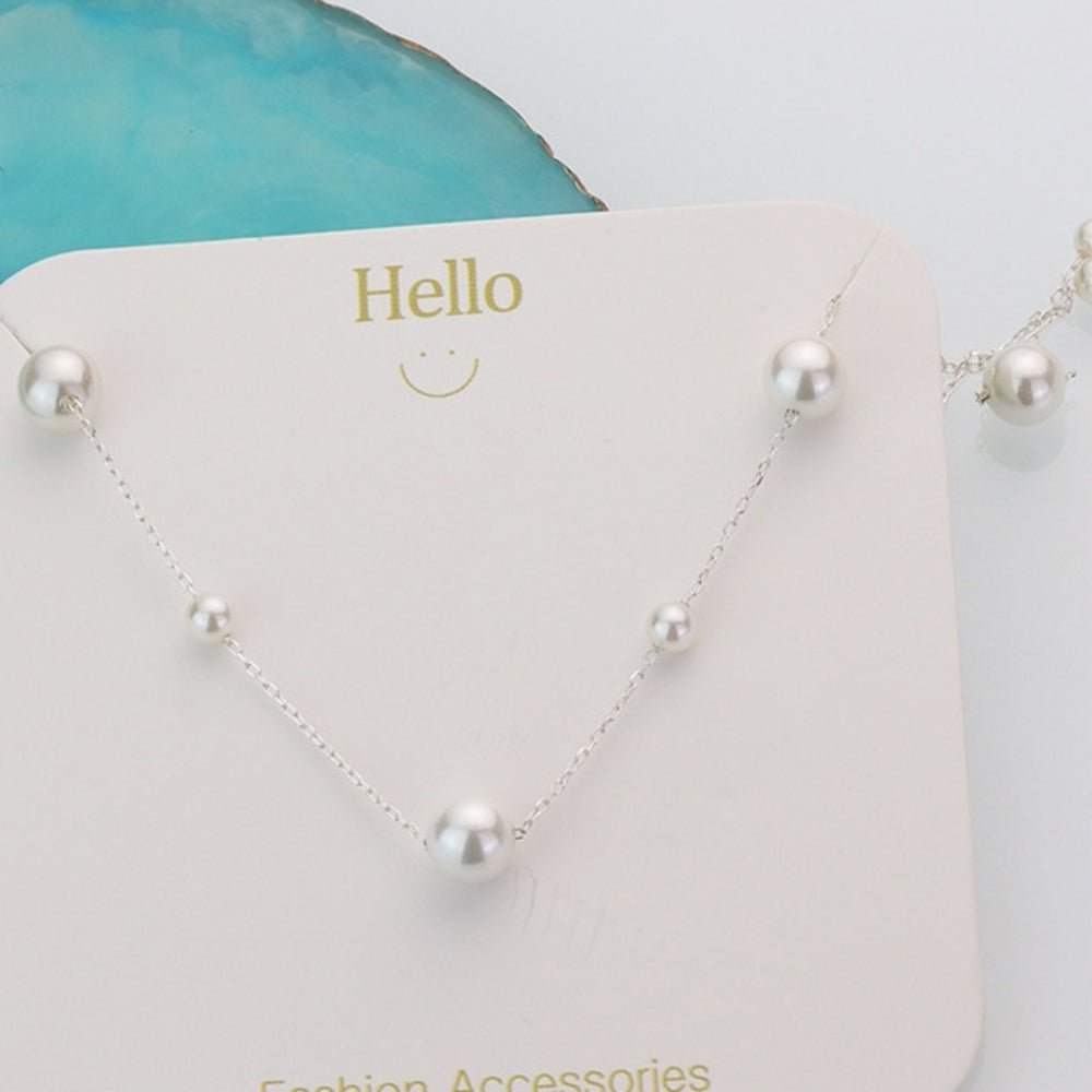 シルバー925ステーションパールネックレス｜オフィスカジュアル レディース 通販【ミレジェネ】