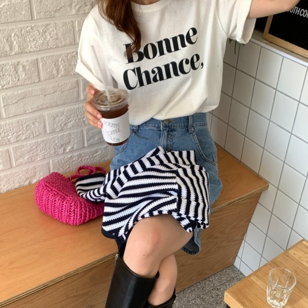 レタードプリントＴシャツ