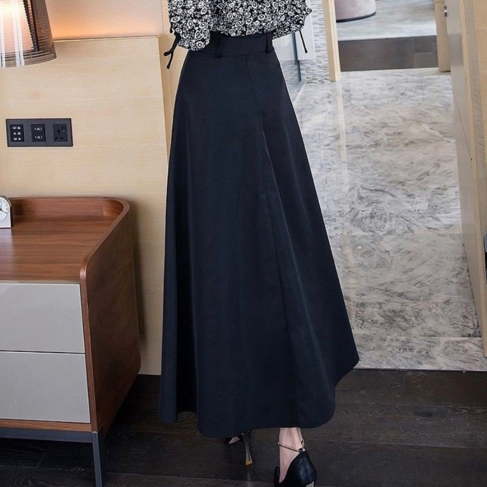 ハイウエストボリュームフレアスカート