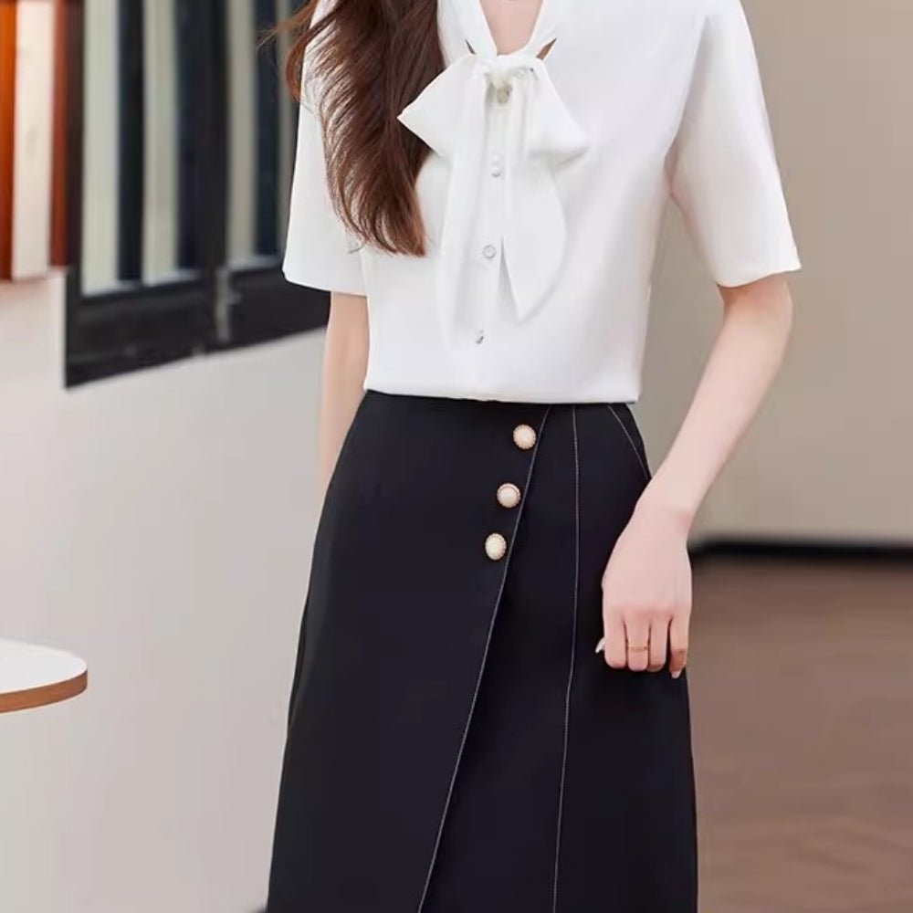 装飾付Aラインスカート｜オフィスカジュアル レディース 通販【ミレジェネ】