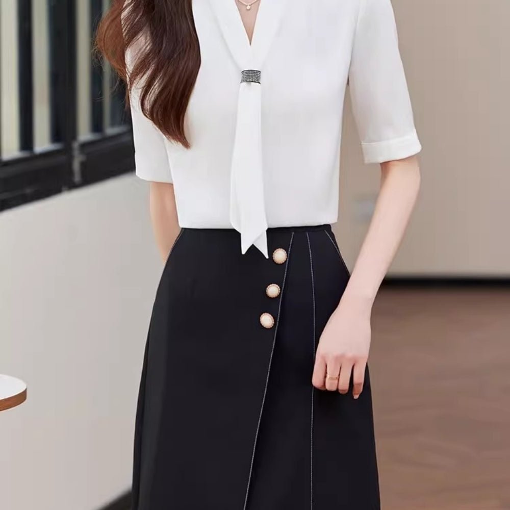 装飾付Aラインスカート｜オフィスカジュアル レディース 通販【ミレジェネ】