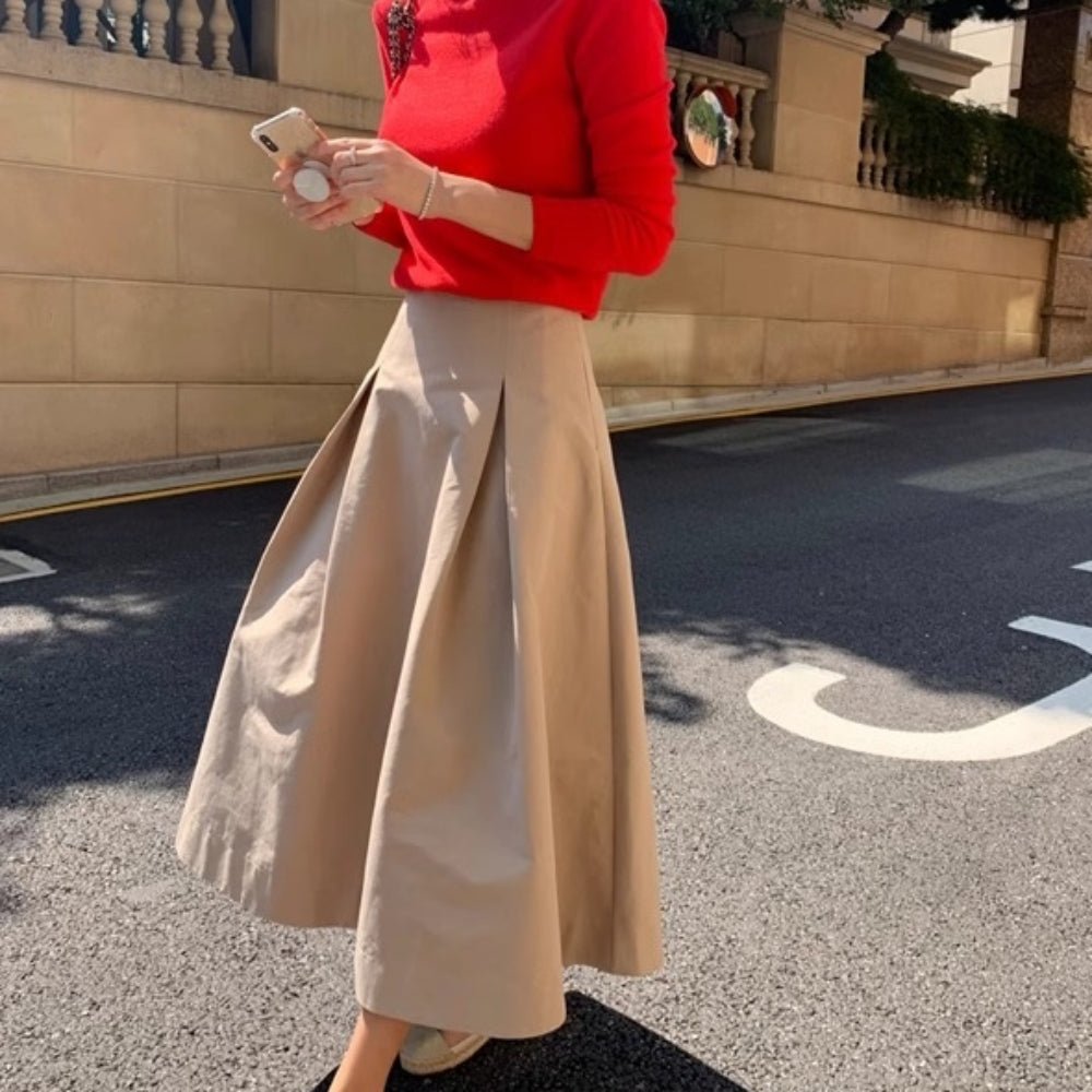 Aラインタックスカート｜オフィスカジュアル レディース 通販【ミレジェネ】