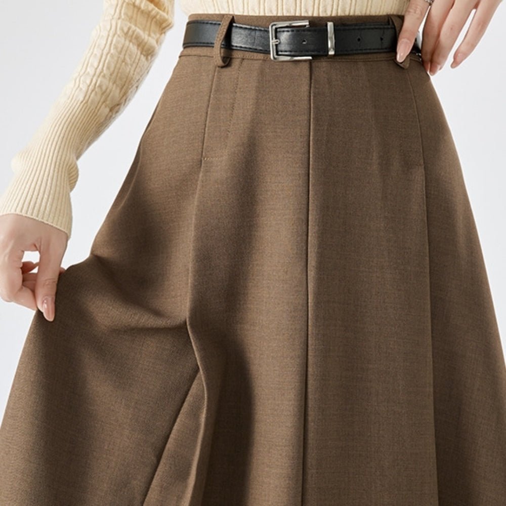 Aラインロングプリーツスカート｜オフィスカジュアル レディース 通販【ミレジェネ】