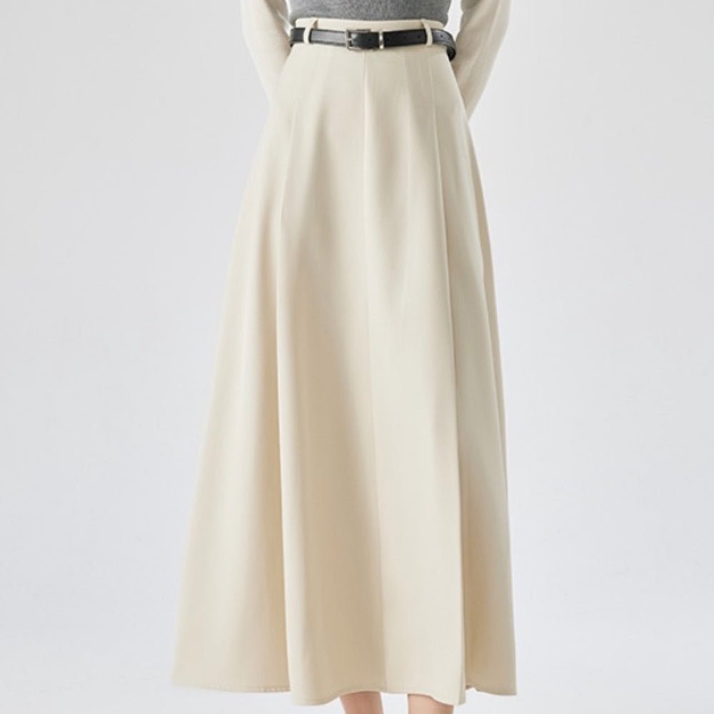 Aラインロングプリーツスカート｜オフィスカジュアル レディース 通販【ミレジェネ】